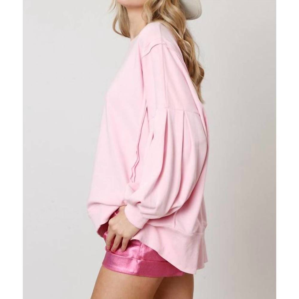 NEW FANTASTIC FAWN it's a girl thing oversized sweatshirt in light pink - Picture 2 of 4